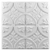 Art3d 12-Pack Glue-up or Lay in Ceiling Tile, 2ft x 2ft PVC Ceiling Tiles 3D Fancy Classic Style in White