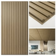 Art3d 24" x 48" Walnut PVC Drop Ceiling Tile 96 sq ft Coverage Area 12 Count