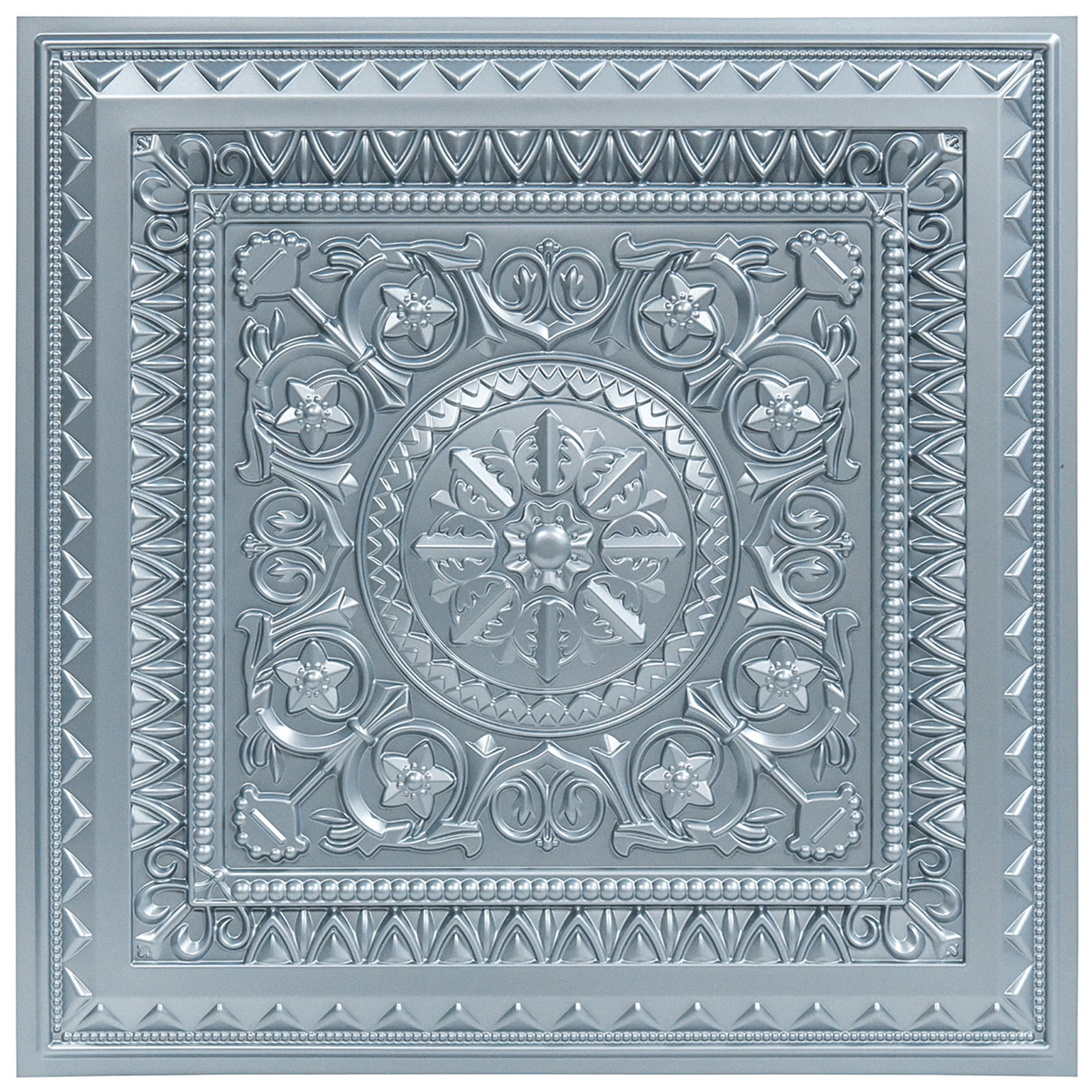 Art3d 12-Pack PVC Drop Ceiling Tiles Glue up Ceiling Tiles,24"x24" Plastic Sheet in Gray 48 Sq.ft