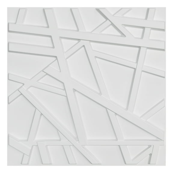 Art3d 19.7" x 19.7" 3D PVC Wall Panels in White, 2ft x 2ft-12 Pack, Covering 32 Sq.ft