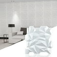 thumbnail image 1 of Art3d 19.7"x19.7"-12 Pack PVC 3D Diamond Wall Panel Jagged Matching，Cover 32 Sqft-White, 1 of 6