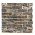 thumbnail image 1 of Art3d 20-pack 105 Sq.ft Faux Brick 3D Wall Panels Peel and Stick in Gray Brown, Self Adhesive Waterproof Foam Wallpaper, 1 of 10