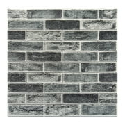 Art3d 20-Pack 105 Sq.Ft Faux Brick 3D Wall Panels Peel and Stick in Stone Ash, Self Adhesive Waterproof Foam Wallpaper