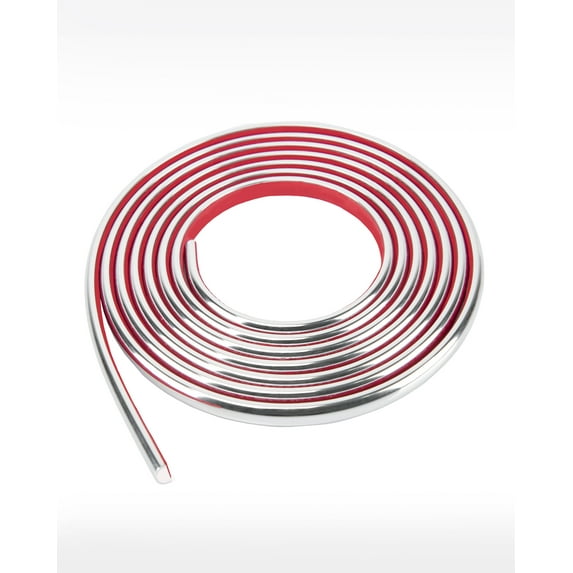 Art3d 25 Ft Peel and Stick Trim for Backsplash Tile Edge, Self-Adhesive Liner for Corner Decor in Stainless Steel