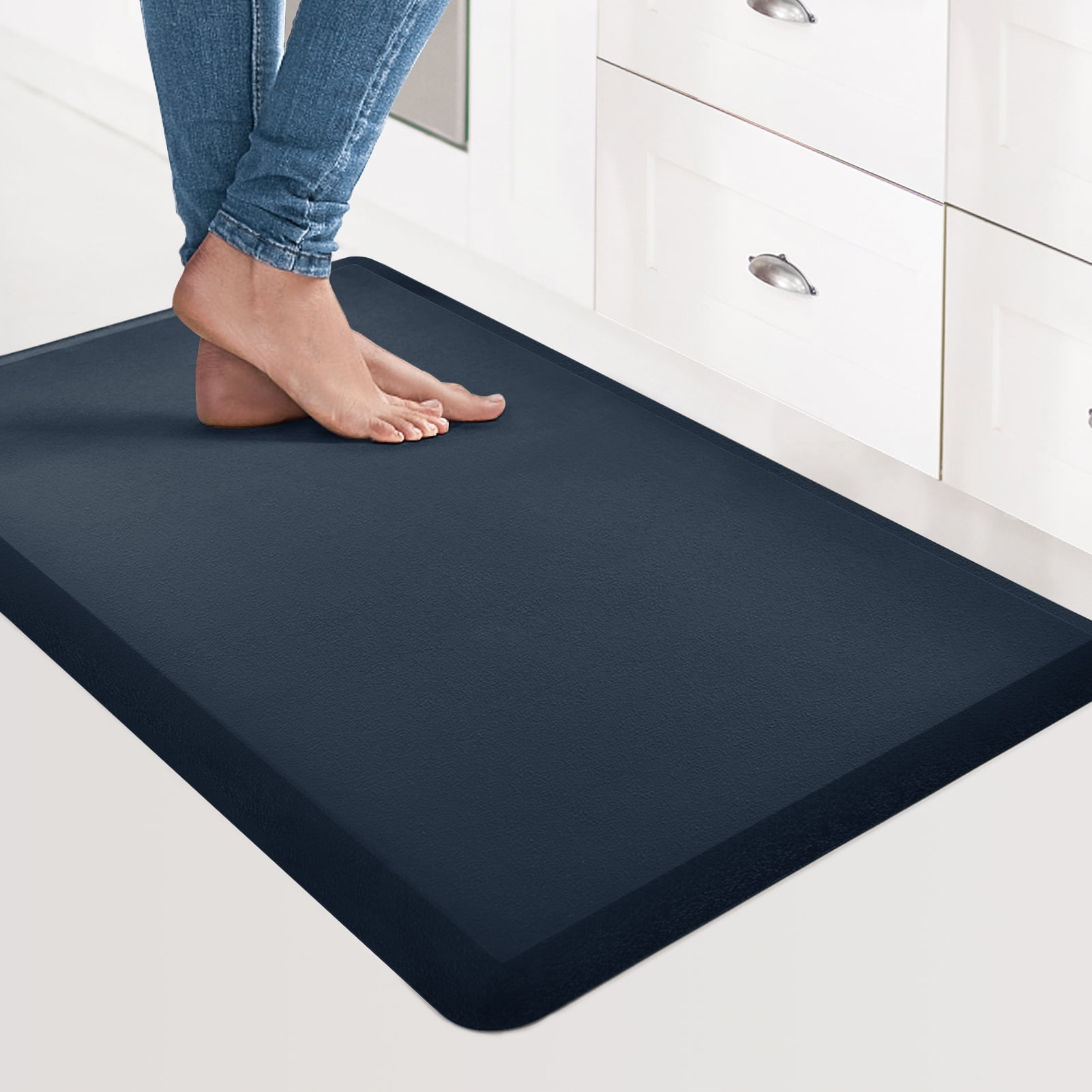 HappyTrends 2 PCS Kitchen Mat Cushioned Anti-Fatigue Floor Mat, Heavy Duty  Ergonomic Comfort Foam Standing