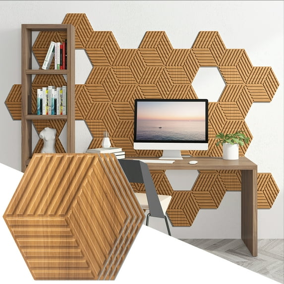 Art3d 33-Pieces 12" x 12" 3D Line Cube 3D Wall Panel,32 Sq.ft/Case