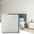 thumbnail image 1 of Art3d 3D Slat Wall Panels, White, 19.7x19.7in, PVC, 12 Pieces, Pack, 1 of 7