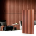 Art3d 4Piece 3D Fluted Acoustic Wood Wall Panels，Sound Absorbing Decor