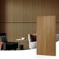 thumbnail image 1 of Art3d 4-Piece 3D Fluted Acoustic Wood Wall Panels，Sound Absorbing Decor Panels-Teak, 1 of 7