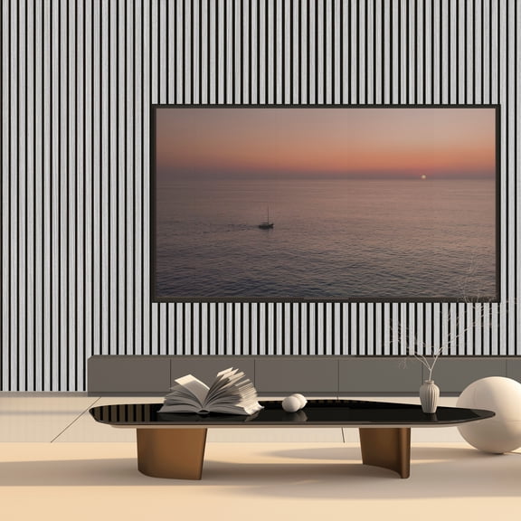 Art3d 3D Textured Brushed Silver, 7.9"W x 94.5"H Acoustic Decorative Wall Panels, 4 Pieces