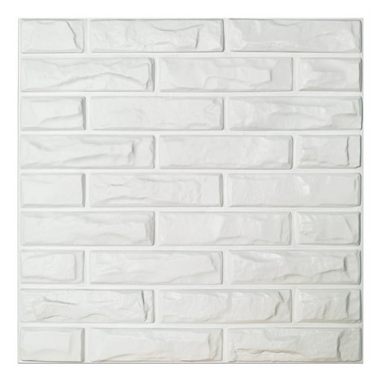 Art3d 12-Pack 19.7 in. x 19.7 in. PVC 3D Wall Panel in White