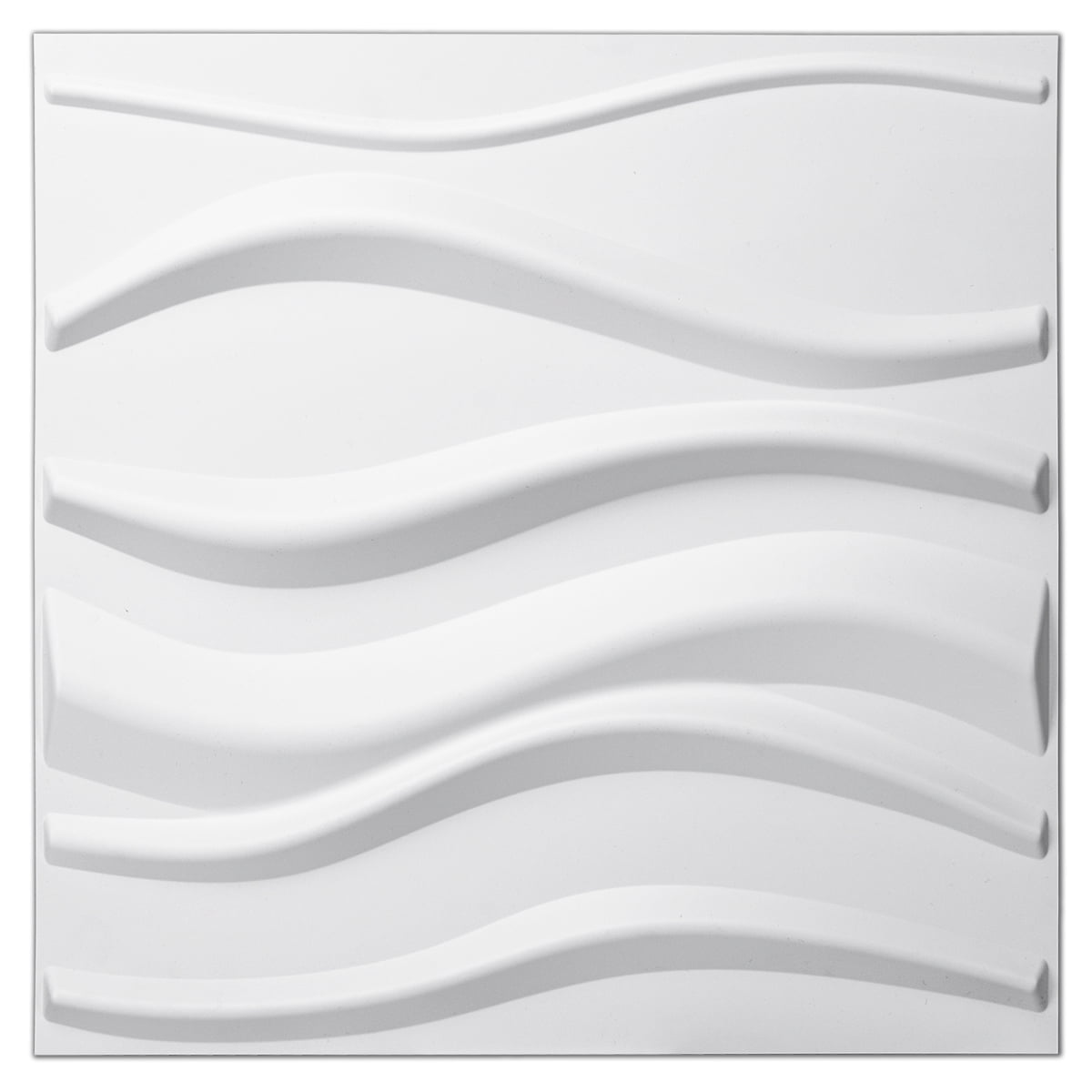 Art3d 3D Wall Panels PVC Fish Design (32 sq.ft) - White A10SK029