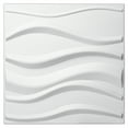 Art3d Decorative 3D Wavy Wall Panel White Wave Board Pack of 12 Tiles ...
