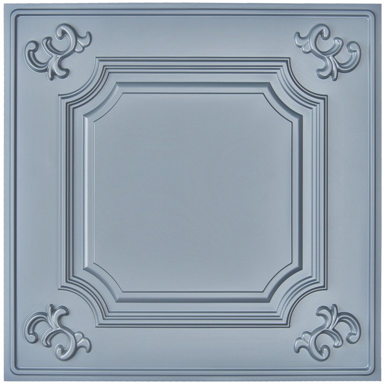 Art3d Drop Ceiling Tiles 24x24 in Grey (12-Pack, 48 Sq.ft), Wainscoting  Panels Glue Up 2x2