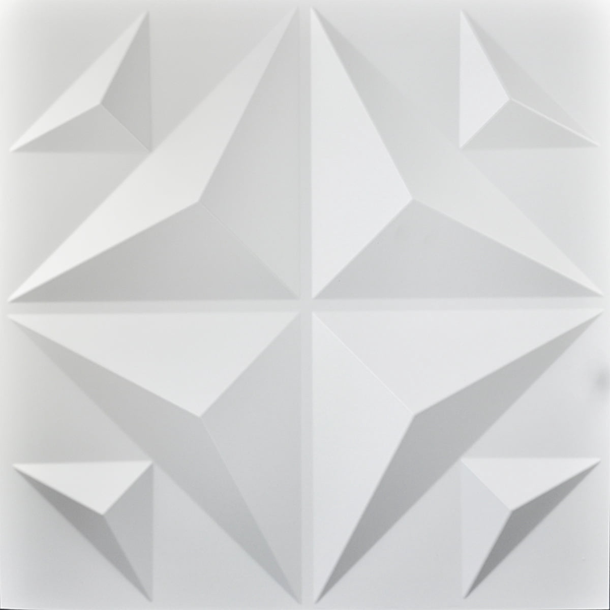 Art3d Fish Design 19.7 in. x 19.7 in. PVC 3D Wall Panel (12-Pack ...