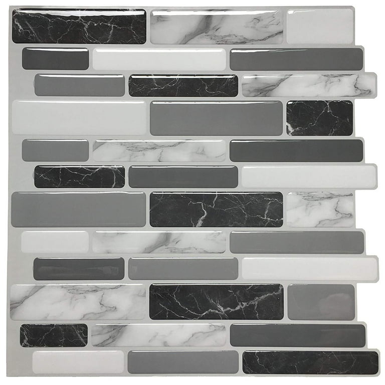 Art3d Patio Gray 12 in. x 12 in. Peel and Stick Wall Tile Backsplash (6-Pack) Art3d Patio Gray 12 in. x 12 in. Peel and Stick Wall Tile Backsplash (6-Pack)