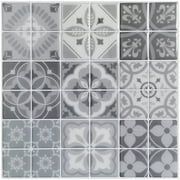 Art3d Gray Talavera 10-Pack 12"x12" Peel and Stick Backsplash Tile for Kitchen Wall Tile