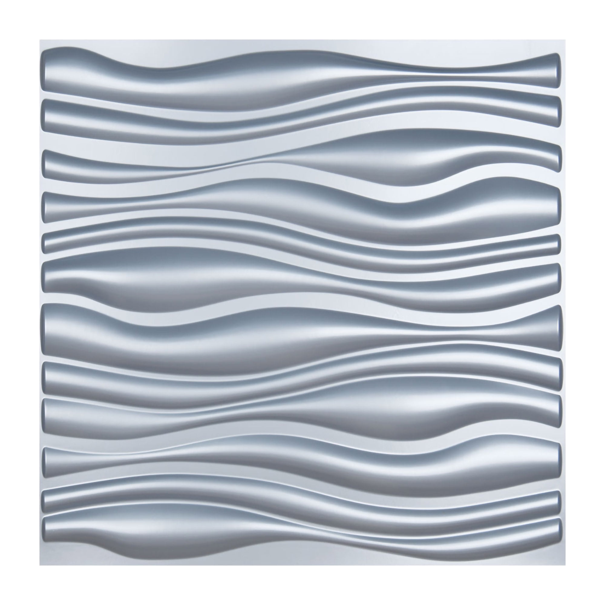 Art3d Gray Wave Design IV 19.7x19.7 PVC 3D Wall Panel (12-Pack)
