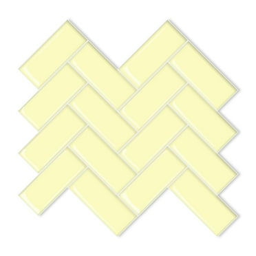 Art3d Herringbone Peel and Stick Backsplash Tiles (10 Tiles, Thicker Version)