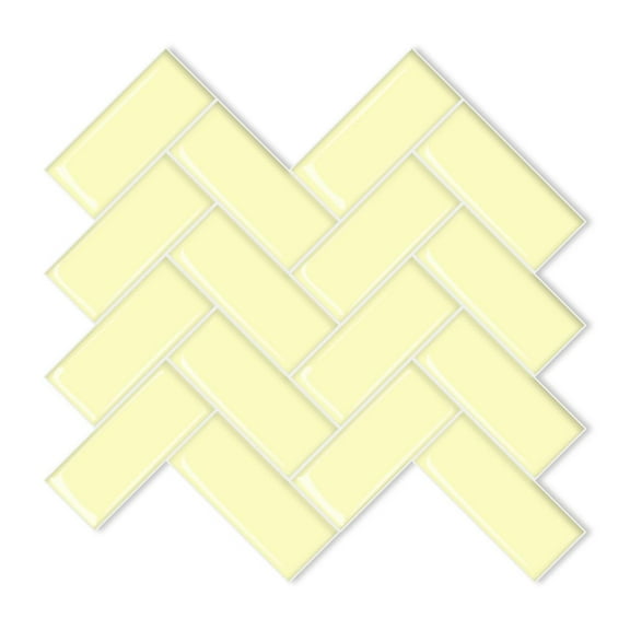 Art3d Herringbone Peel and Stick Backsplash Tiles (10 Tiles, Thicker Version)