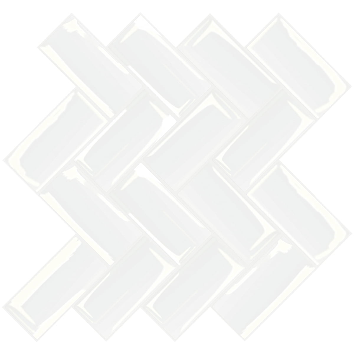 Art3d Herringbone Peel and Stick Backsplash Tiles (10 Tiles, Thicker Version)