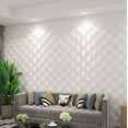 thumbnail image 1 of Art3d Interlocked Circles Design in White 19.7 in. x 19.7 in. PVC 3D Wall Panel (12-Pack), 1 of 6