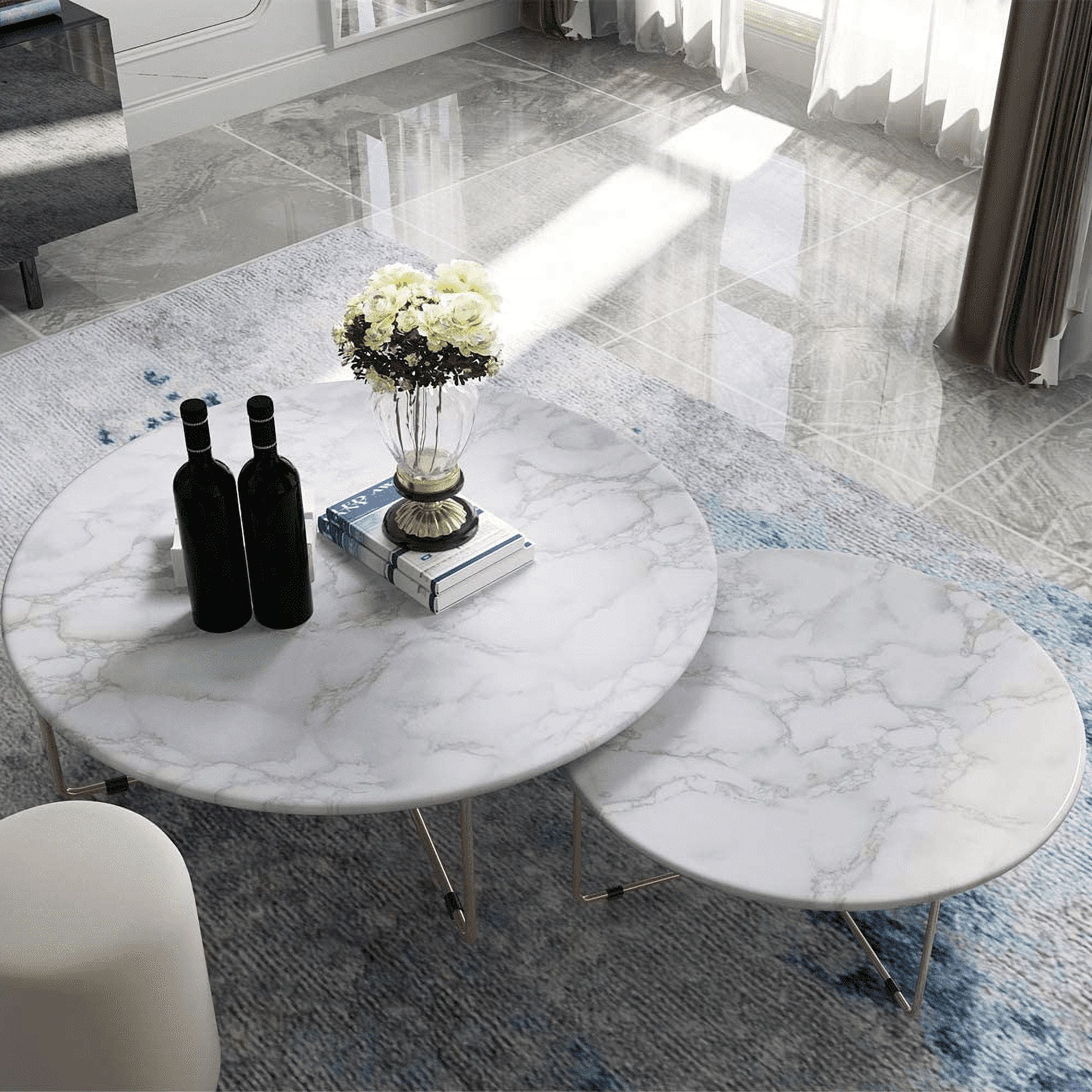 Art3d Marble White 17.7 In. X 78.7 In. Tile Peel and Stick Waterproof Decorative Contact Wallpaper For Countertops (1-Pack)