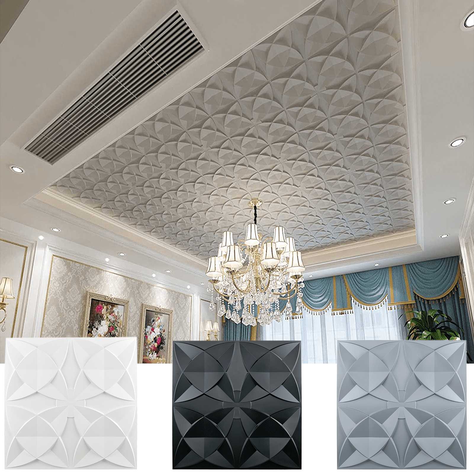 Art Ornamental Ceiling Tile 2x2 Glue