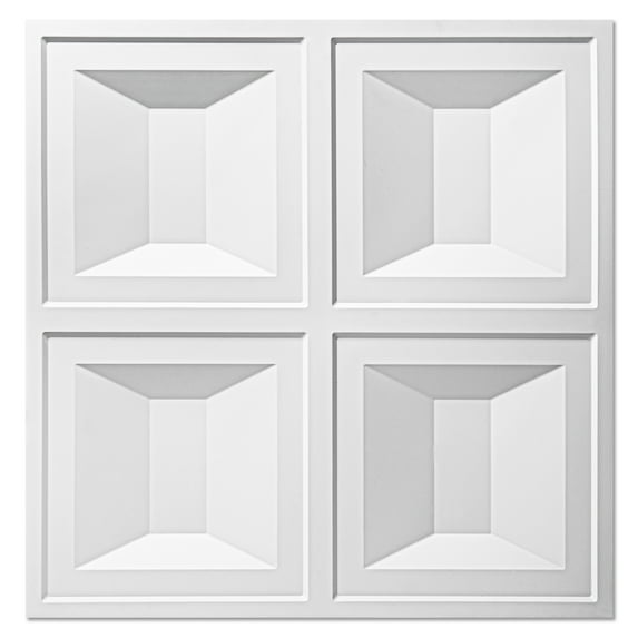 Art3d PVC Ceiling Tiles 24"x24" 12 Packs Lay in /Drop in Ceiling Tiles-White