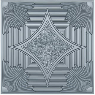 Art3d Gray Diamond Design 19.7 in. x 19.7 in. PVC 3D Wall Panel (12-Pack)