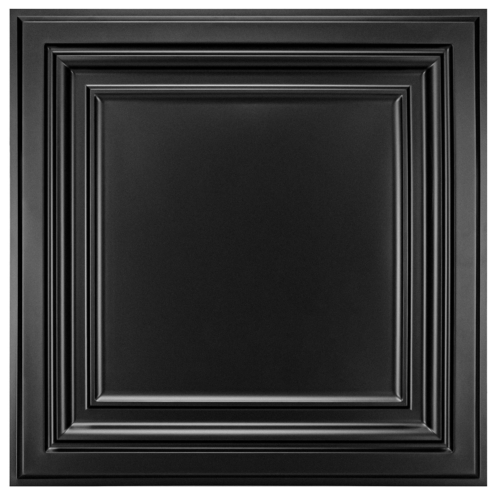 Art3d PVC Ceiling Tiles, 2ft x 2ft Plastic Sheet in Black (12-Pack)