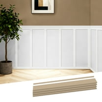 Art3d Paintable Board & Batten Wall Panel Kit,Premade Wainscoting,Chair Rail,Easy Install MDF Accent Wall for Living Room & Bedroom,10-Pack