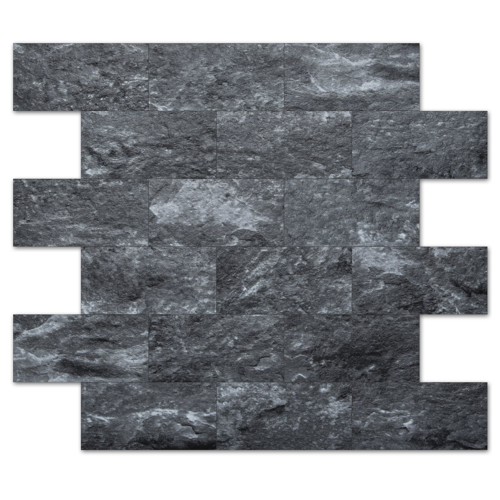 Art3d Dark-Granite PVC Peel and Stick Backsplash Tiles for Kitchen 10 Pack
