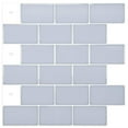 thumbnail image 1 of Art3d Peel and Stick Backsplash Tile 12"x12 Subway 3D Wall Sticker Wallpaper   Kitchen Bathroom Self Adhesive Removable Stick in Gray (10-Pack), 1 of 10
