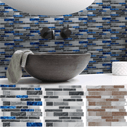 Art3d Peel and Stick Backsplash Tile Iced Coffee Wall Backsplash 12 in. x 12 in. (10-Pack)