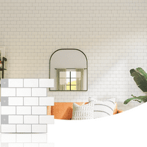 Art3d Peel and Stick Backsplash Tiles White Kitchen Backsplash Tiles in Subway Design(12" x 12" 10 Pieces)