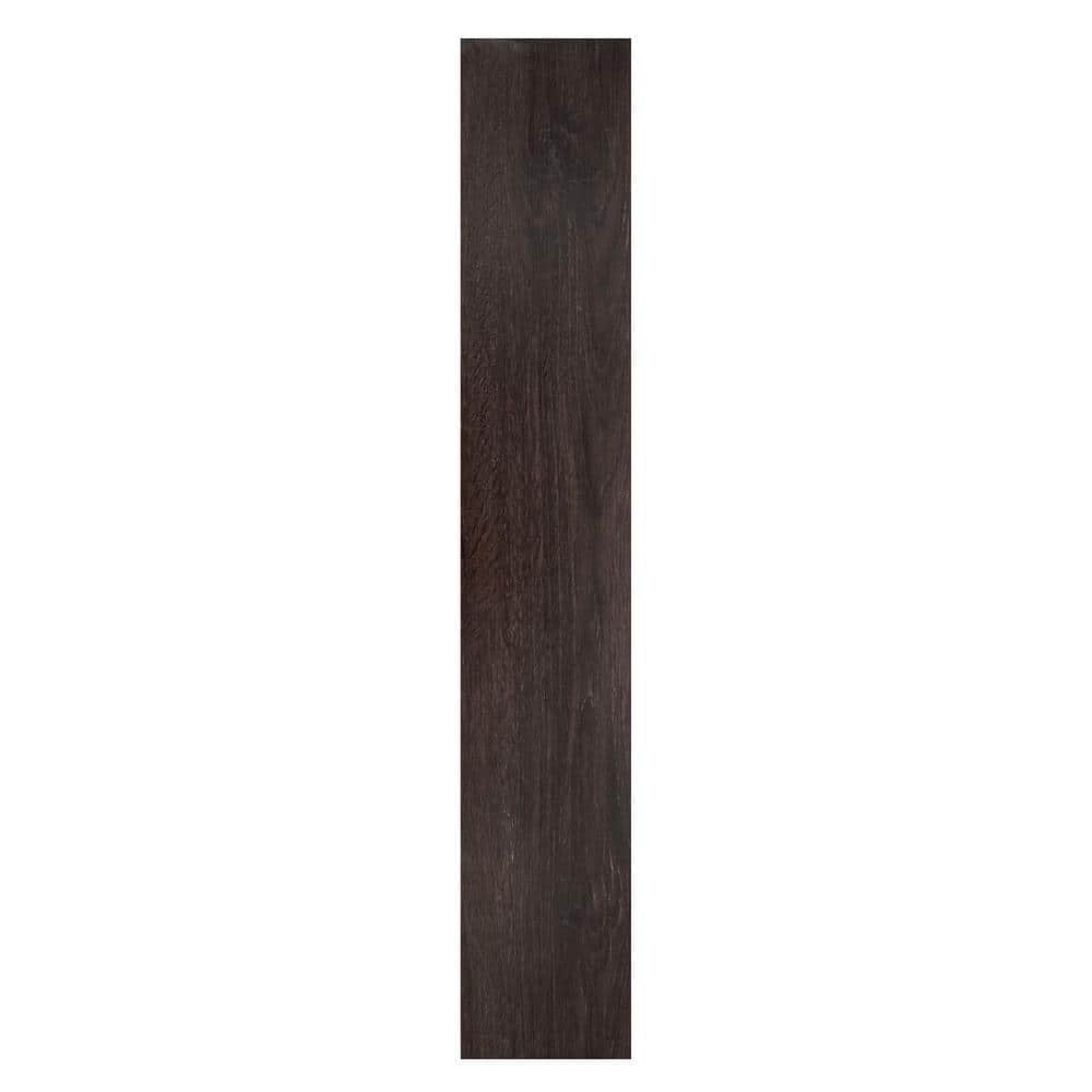 Art3d Peel and Stick Floor Tile Vinyl Wood Plank 54 Sq.Ft, Rigid Surface Self-Adhesive Flooring in Brown Stone