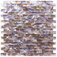 thumbnail image 1 of Art3d Rectangle Brown Seamless 12 in. x 12 in. Mother of Pearl Tile (1-Pack), 1 of 7