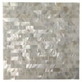 thumbnail image 1 of Art3d Rectangle White Seamless 12 in. x 12 in. Peel and Stick Mother of Pearl Tile (1-Pack), 1 of 4