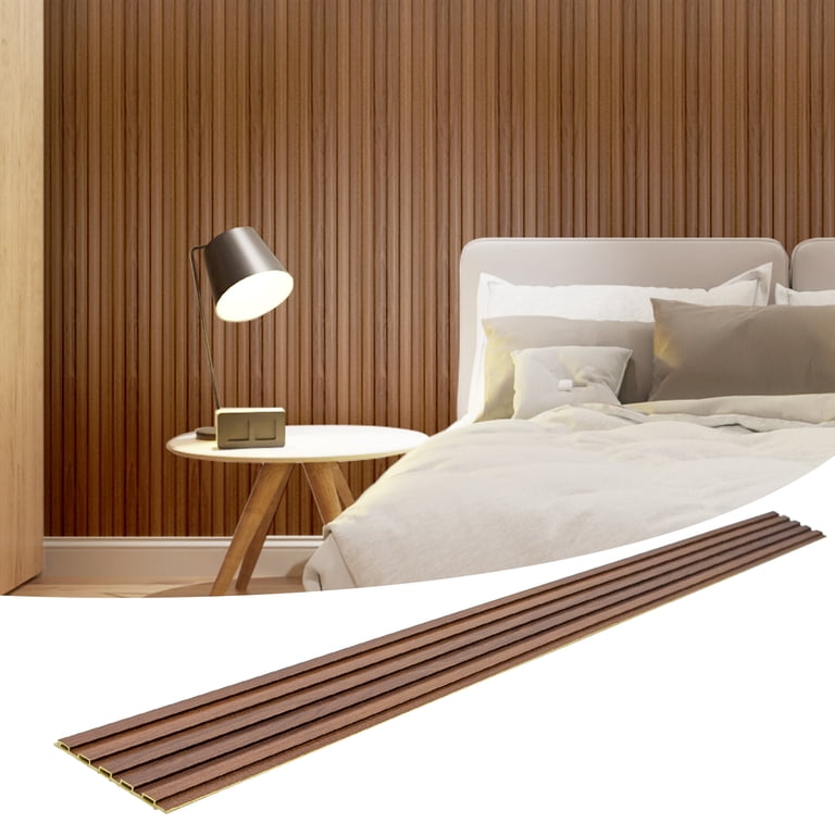 3D Slat Wall Panels Oak Wood Design Acoustic Interior Decor WPC Slat ...