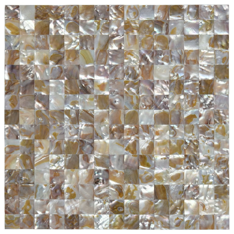 Art3d Square White with Seams 12 in. x 12 in. Peel and Stick Mother of Peral Tile (6-Pack) Art3d Square White with Seams 12 in. x 12 in. Peel and Stick Mother of Peral Tile (6-Pack)