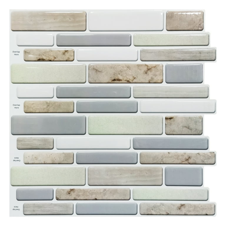 Art3d Walnut Ice Cream 12 in. x 12 in. Peel and Stick Wall Tile Backsplash (6-Pack) Art3d Walnut Ice Cream 12 in. x 12 in. Peel and Stick Wall Tile Backsplash (6-Pack)