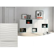 Art3d Wave Design V 19.7 in. x 19.7 in. PVC 3D Wall Panel 12-Pack