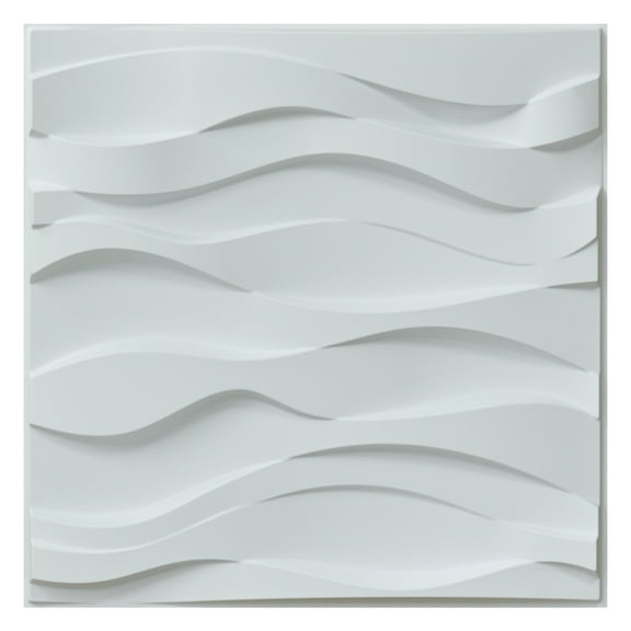 Art3d Wave Design VI 19.7 in. x 19.7 in. PVC 3D Wall Panel (12-Pack)