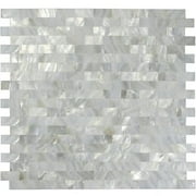 Art3d White Mother of Pearl Shell Mosaic Tile for Kitchen Backsplash Wall Tile 12x12"（1-Pack）