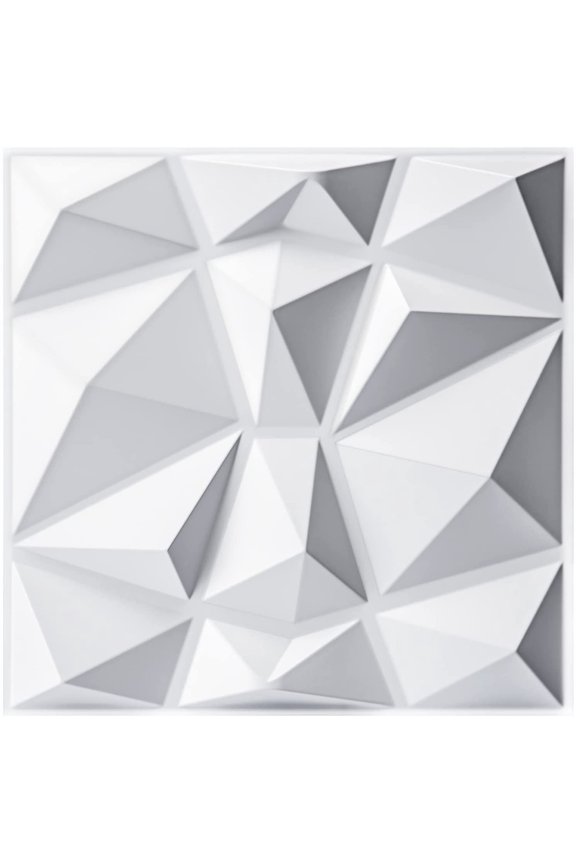 White PVC 3D Wall Panel 11.8x11.8 Decorative PVC (33-Pack)