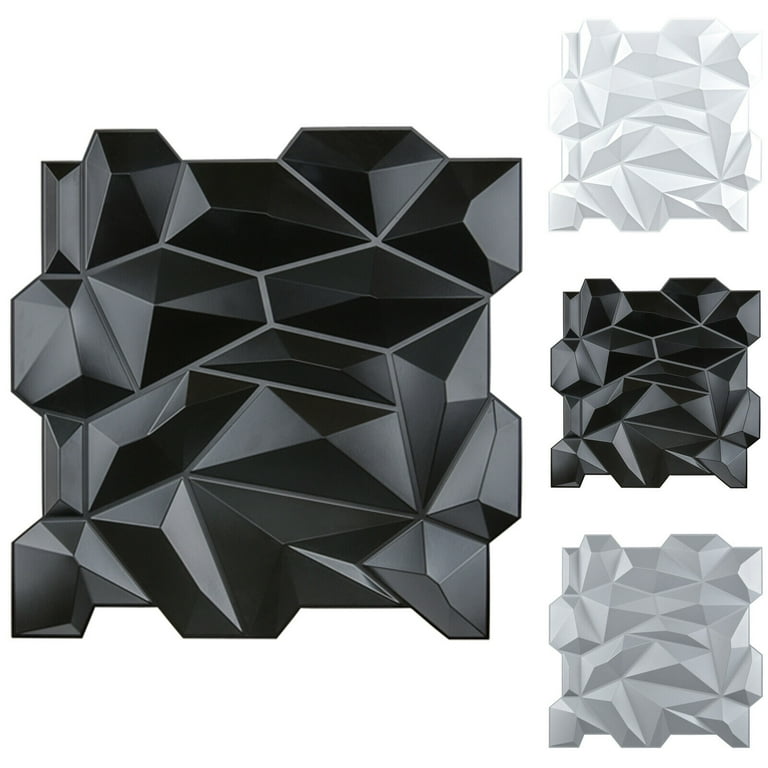 Art3d White Diamond Design 19.7 in. x 19.7 in. PVC 3D Wall Panel (12-Pack) Art3d White Diamond Design 19.7 in. x 19.7 in. PVC 3D Wall Panel (12-Pack)