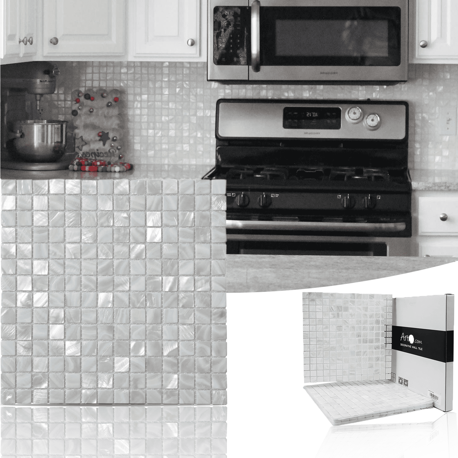 Geo Negro 30x30 DECORATIVE MOSAIC TILES — Elite Tiles LTD