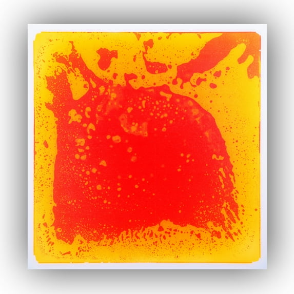 Art3d Yellow & Red 20 in. x 20 in. Exercise Mat Liquid Encased Floor Playmat Kids Safety Play Floor Tile (1-Pack)