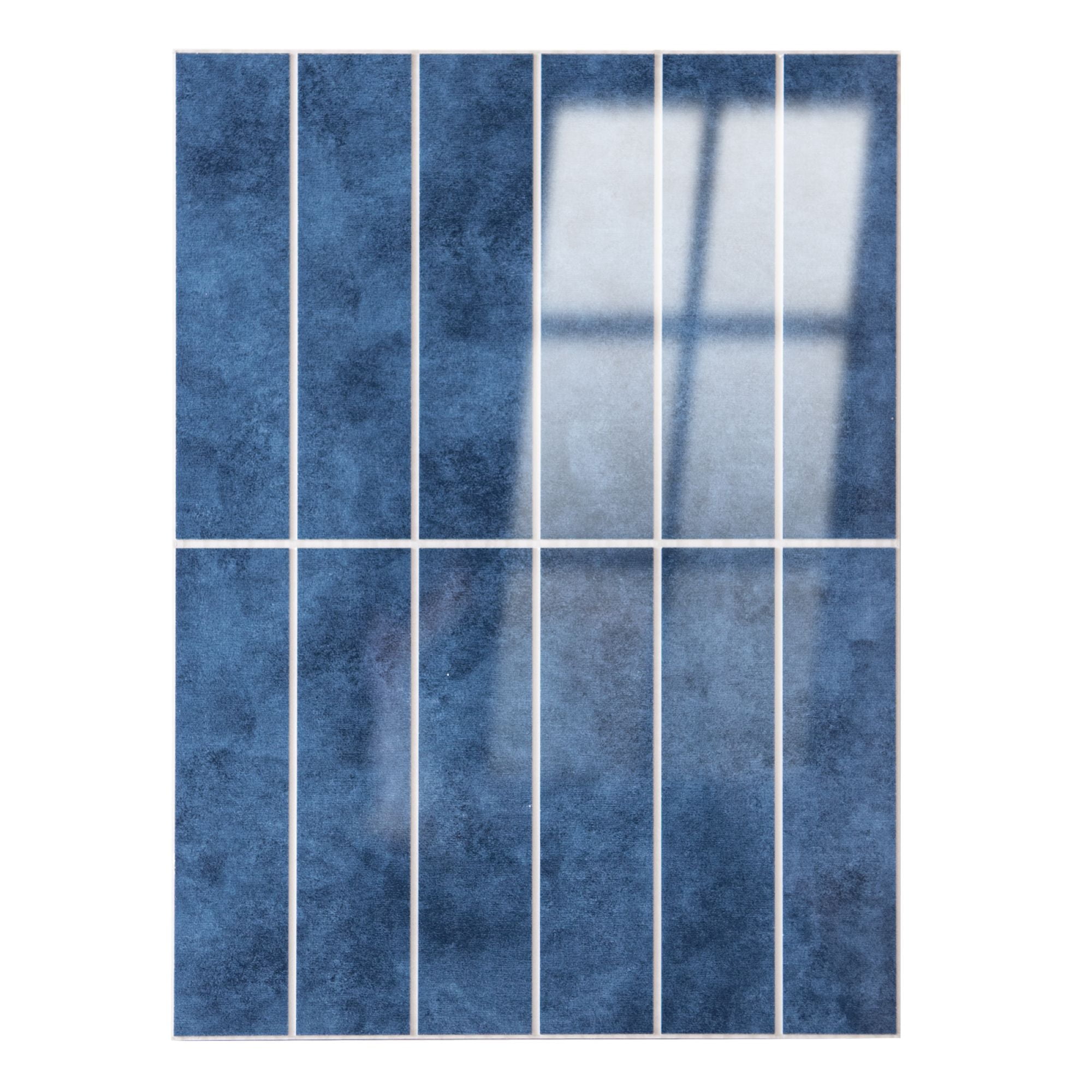 Art3dwallpanel 11.4''x9.1'' Faux Marble Peel & Stick Backsplash for Kitchen,Wall,Blue,7.2sq.ft.(Set of 10)